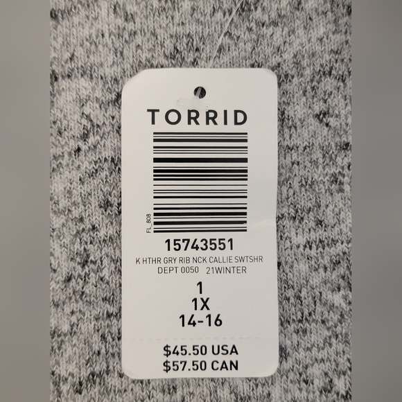 NWT Torrid Callie Off-the-Shoulder Sweater Size 1 (1X 14-16) - Picture 6 of 9